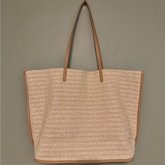 Vera Bradley Straw Beach Bag Tropical Bird Floral - Picture 2 of 3